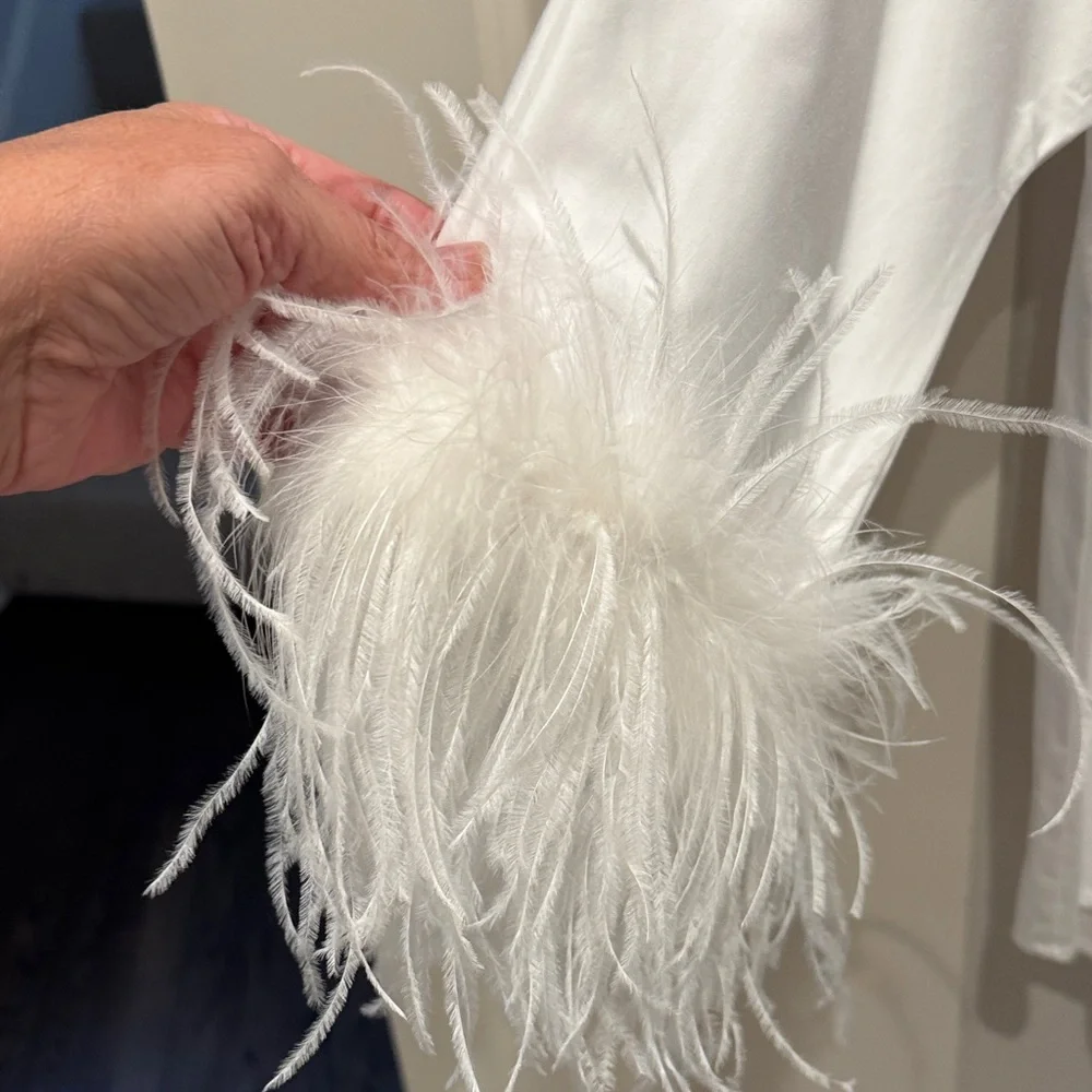 Tuckernuck White Feather Cuff Tunic - Picture 4 of 6